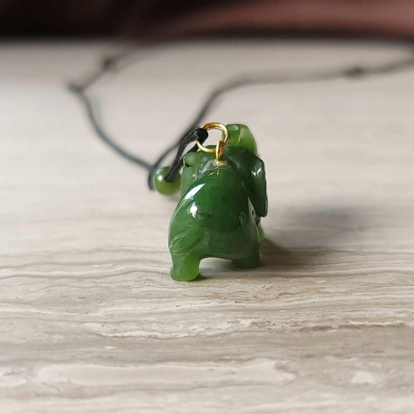 large jade elephant necklace