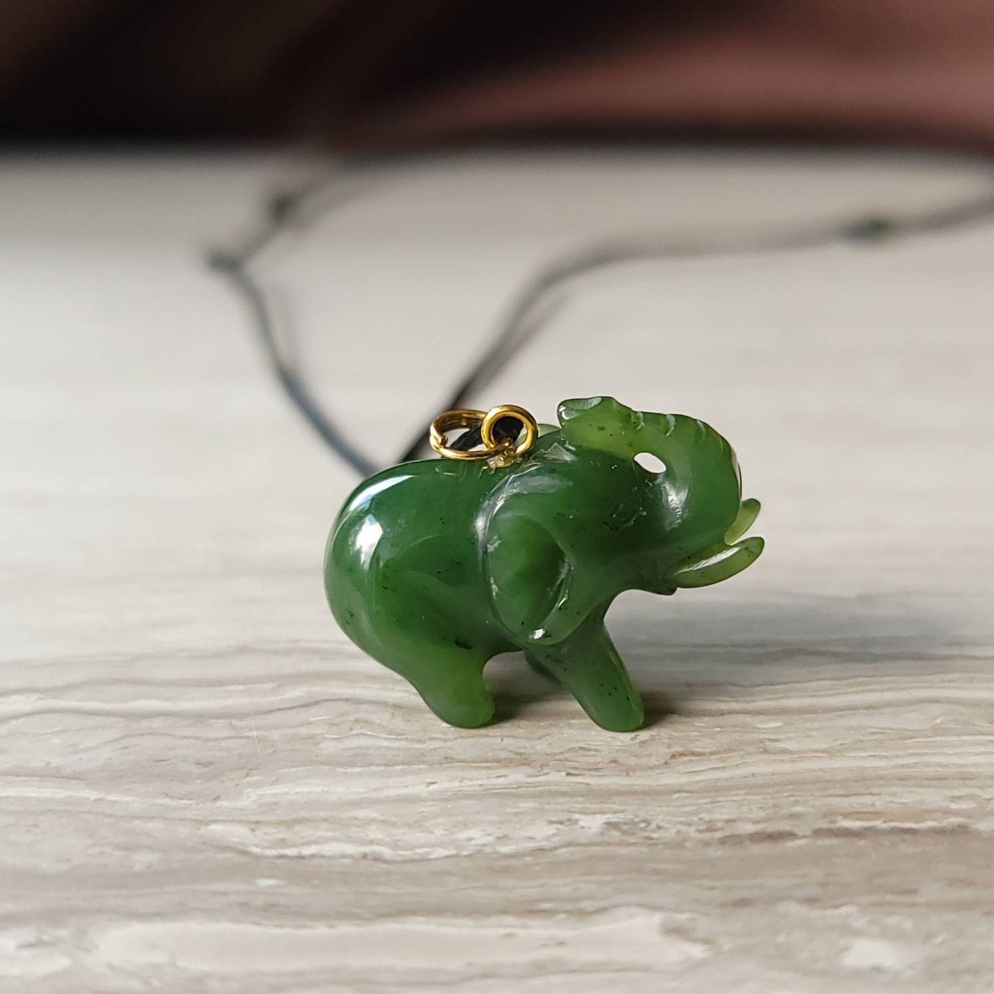 large jade elephant necklace