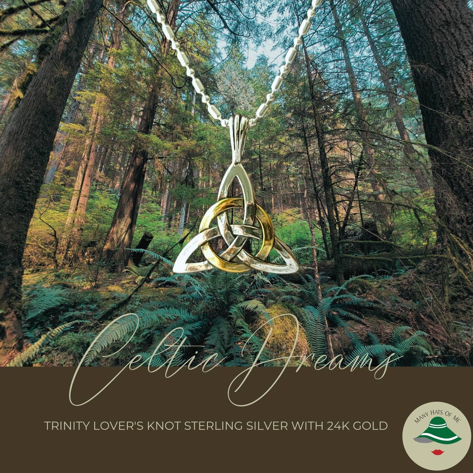 silver and gold celtic trinity lover's knot