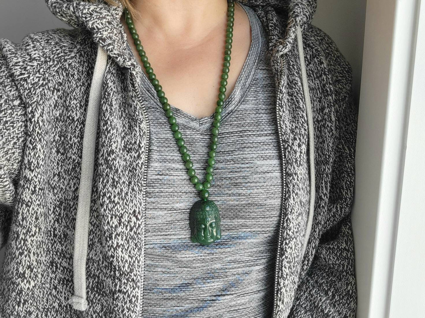 Guan Yin Jade Goddess Necklace