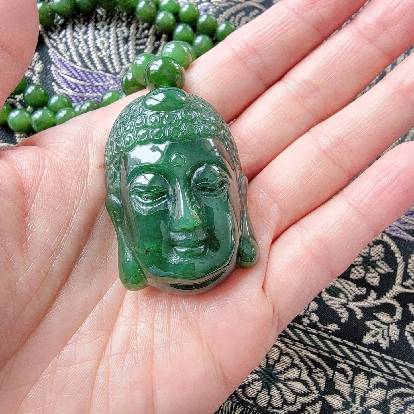 Kwan Yin Jade Goddess Necklace