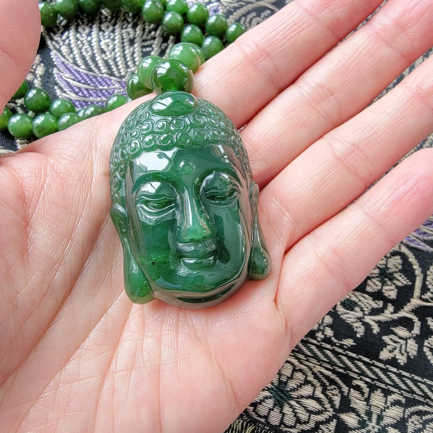 Kwan Yin Jade Goddess Necklace