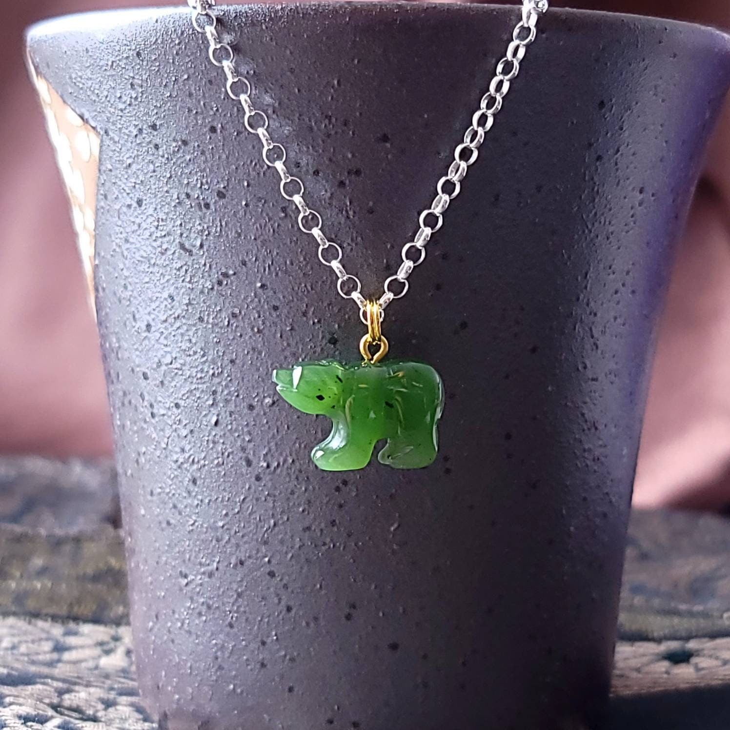 jade bear cub charm