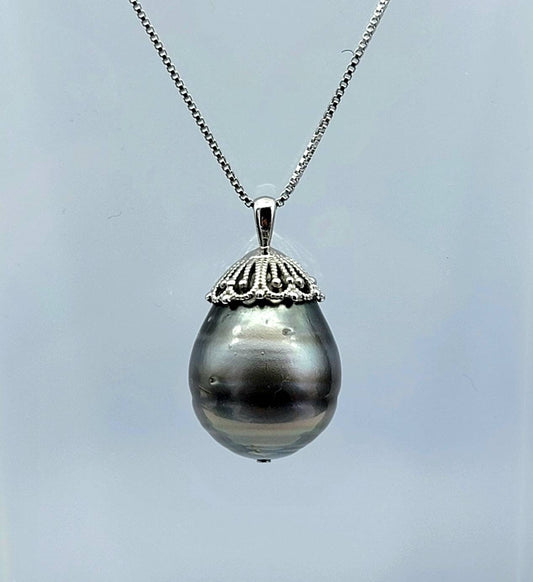 black tahitian pearl necklace