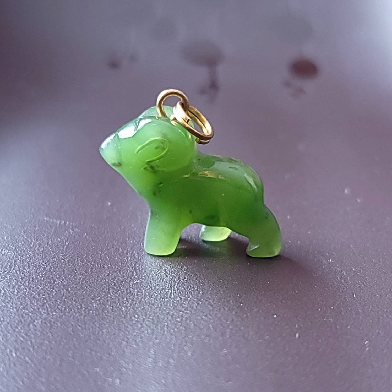 jade ram sheep charm pendant
