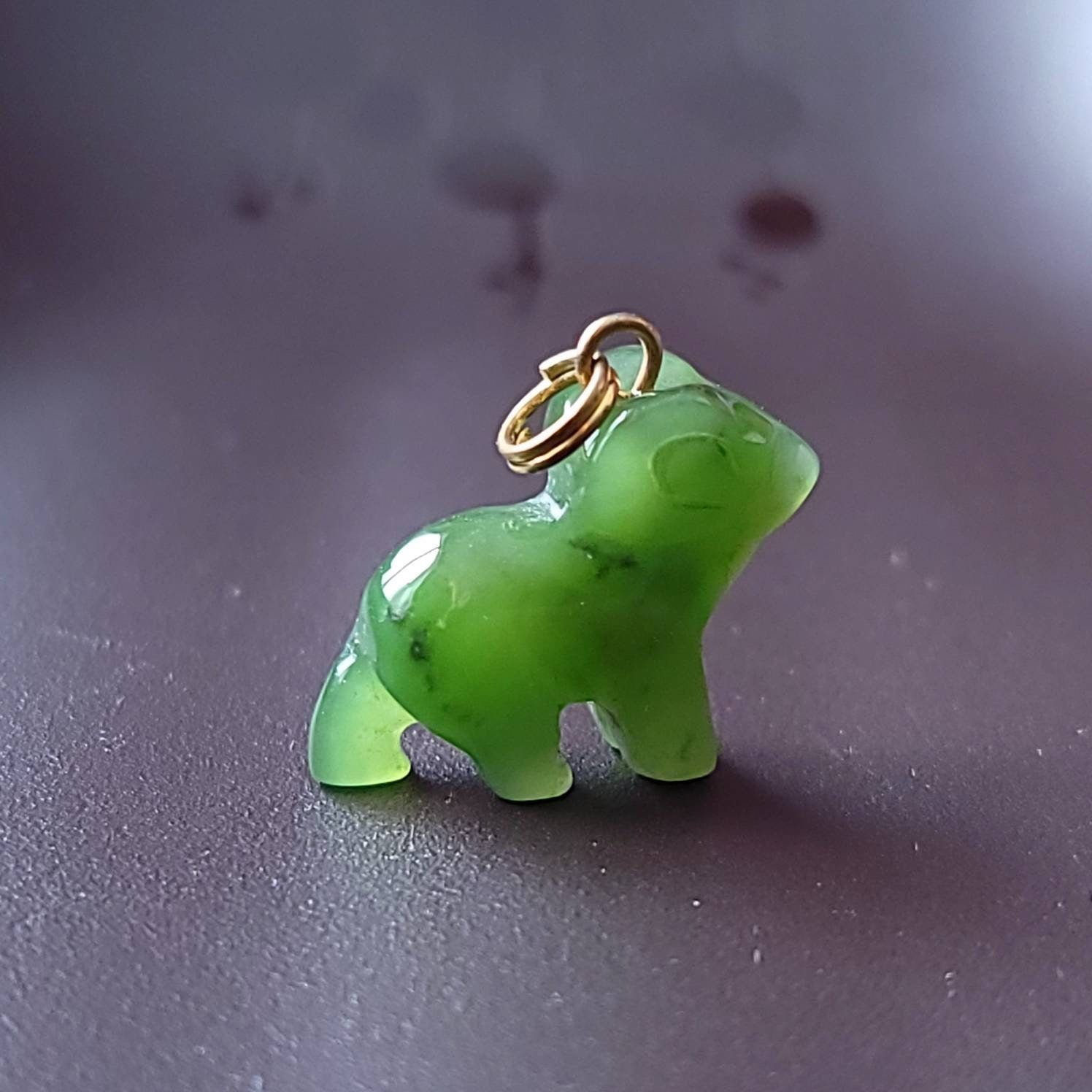 jade ram sheep charm pendant
