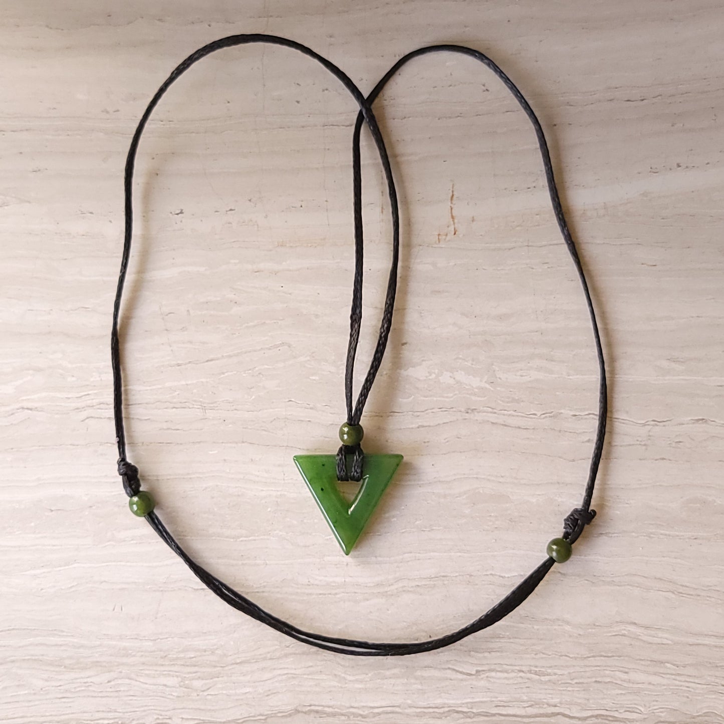Triangke jade pendant necklace