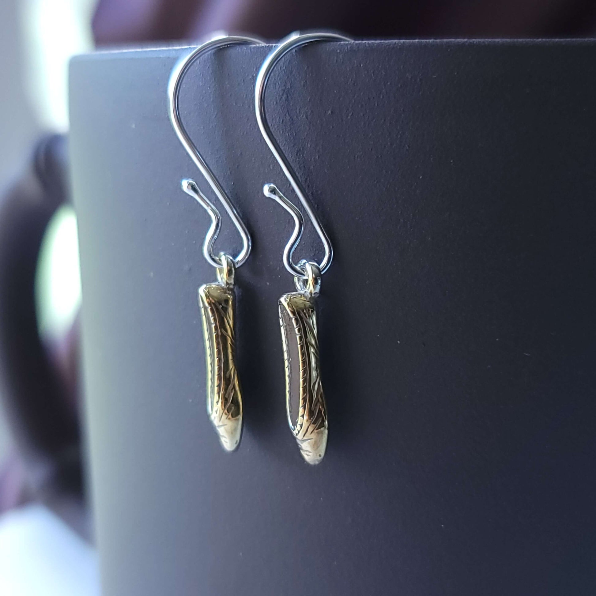 Gold Ballet Slipper Earrings