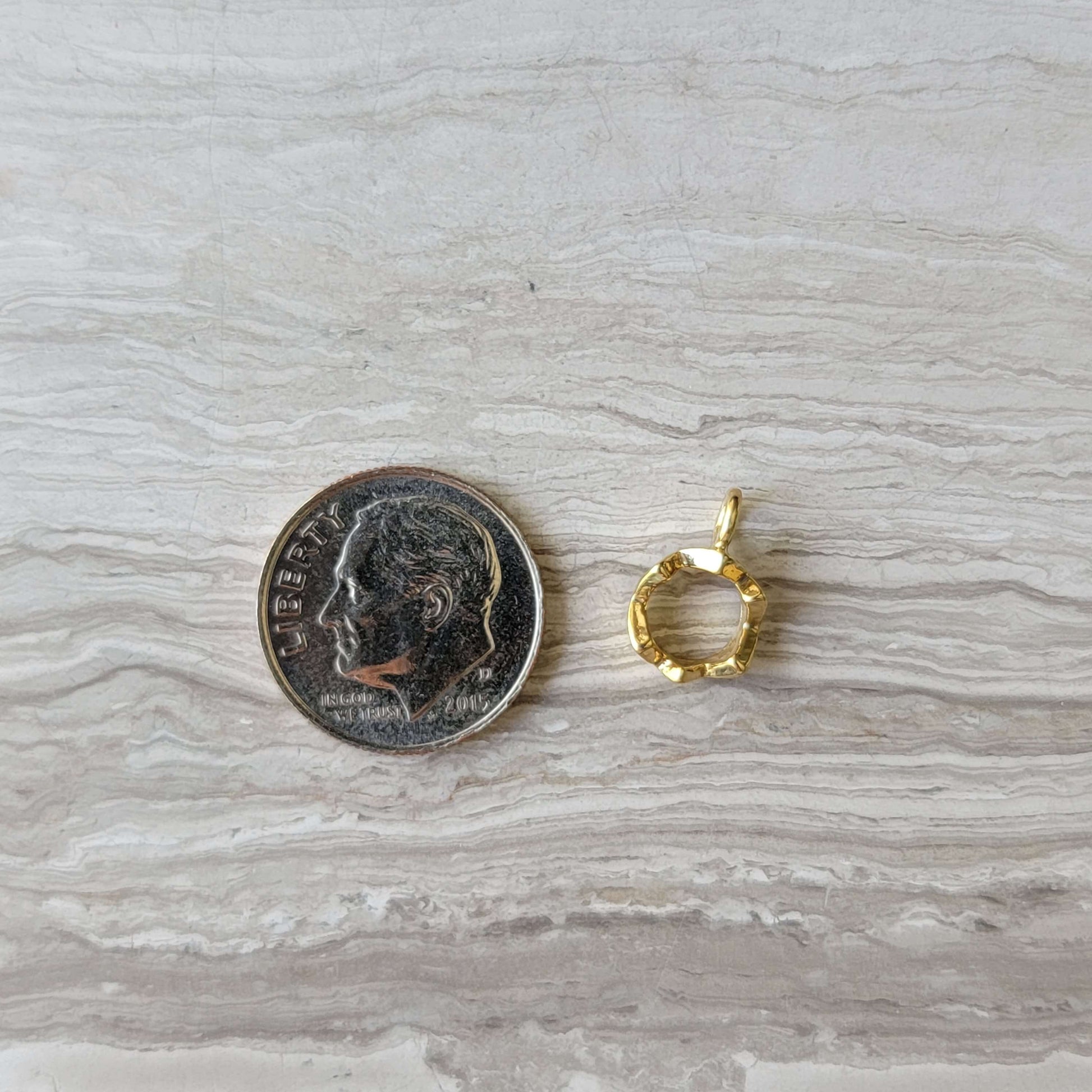 Gold Crown Charm Bead Holder Bracelet Bead for European bracelets