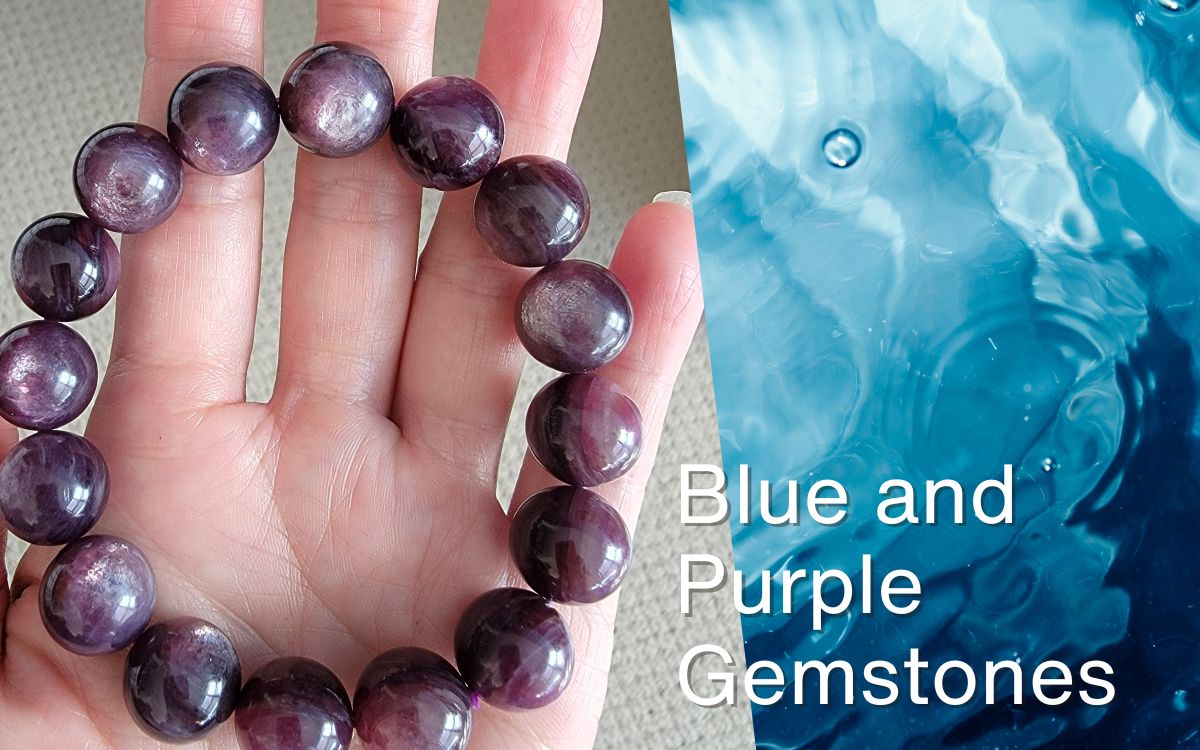 blue and purple gemstone jewelry