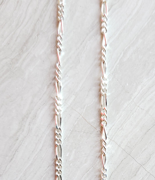 sterling figaro chain