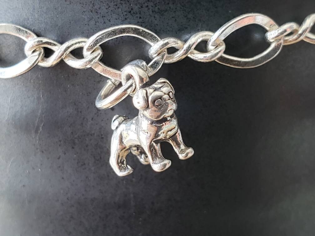 Silver Dog Charms, 925 Silver Bracelet Charms, Silver Pendant, Dog Mascot, pomeranian, great dane, schnauzer, pug, scottish terrier, bone