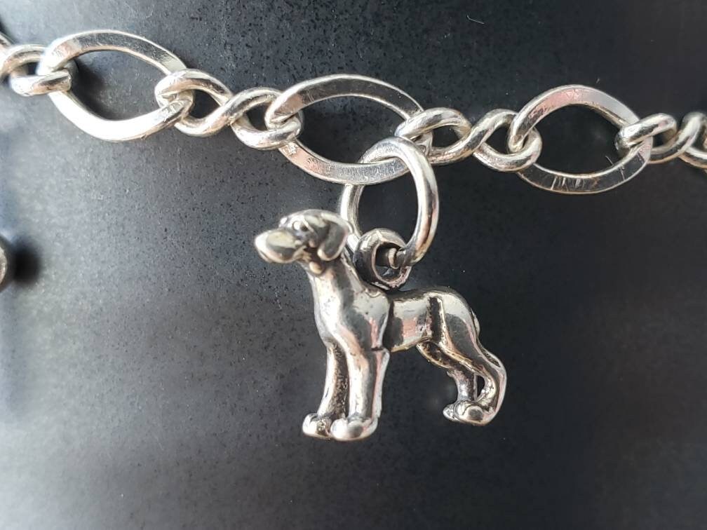 Silver Dog Charms, 925 Silver Bracelet Charms, Silver Pendant, Dog Mascot, pomeranian, great dane, schnauzer, pug, scottish terrier, bone