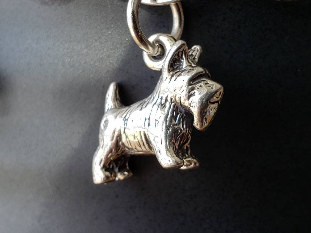 Silver Dog Charms, 925 Silver Bracelet Charms, Silver Pendant, Dog Mascot, pomeranian, great dane, schnauzer, pug, scottish terrier, bone