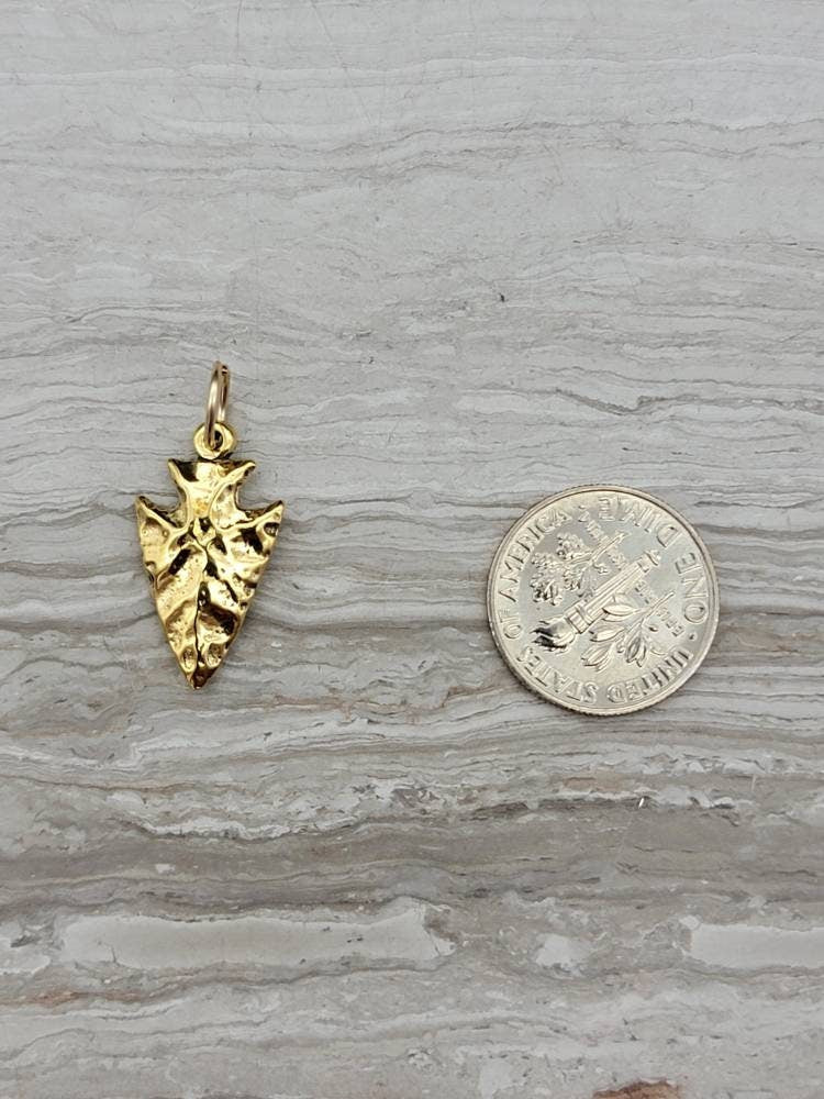 gold arrow charm pendant