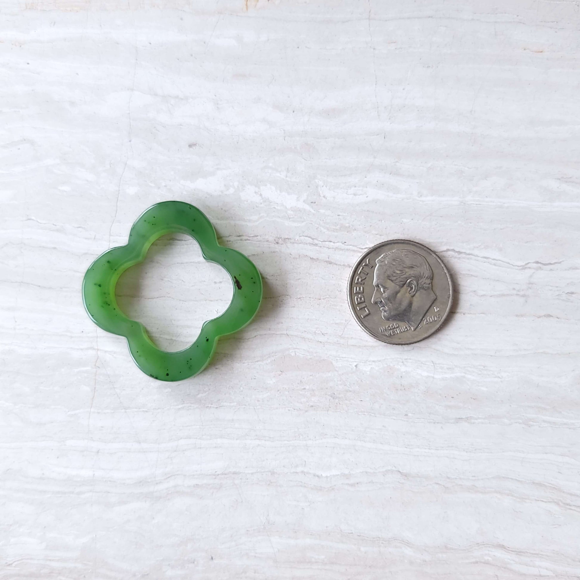 Real jade clover pendant, modern Minimalist style
