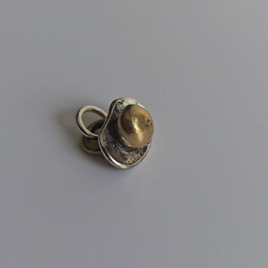 Silver baby pacifier southern charm pendant 