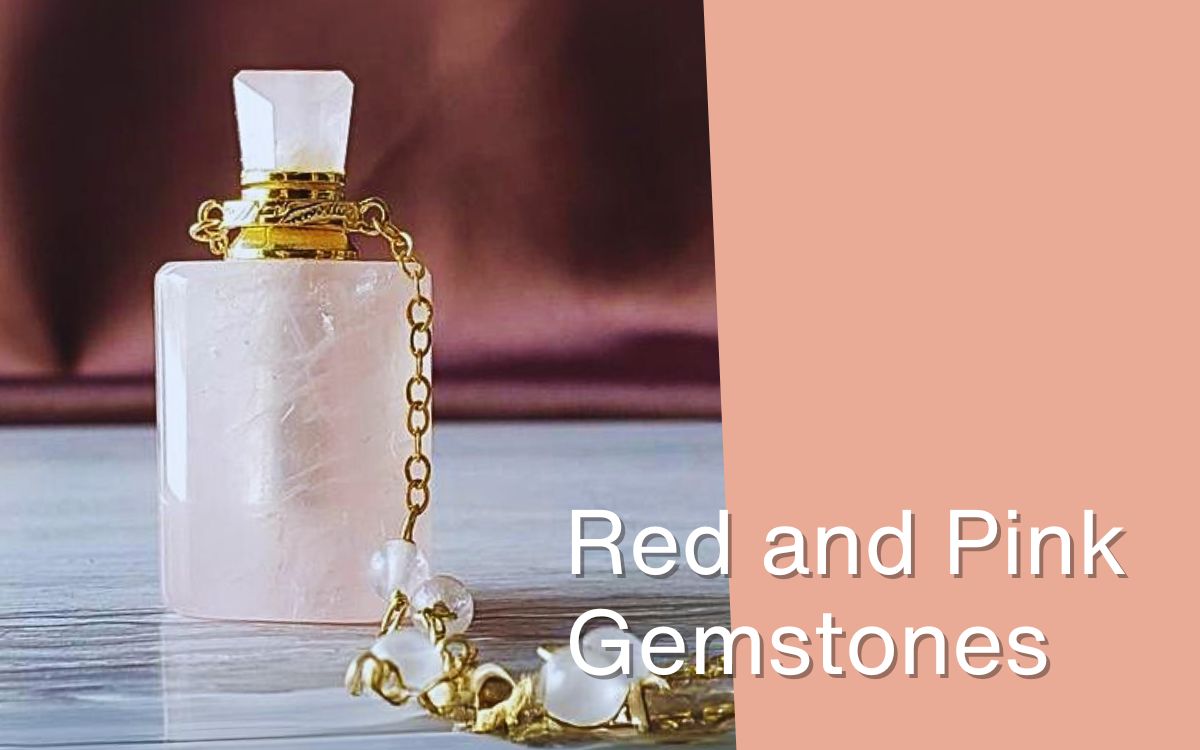 red and pink gemstones