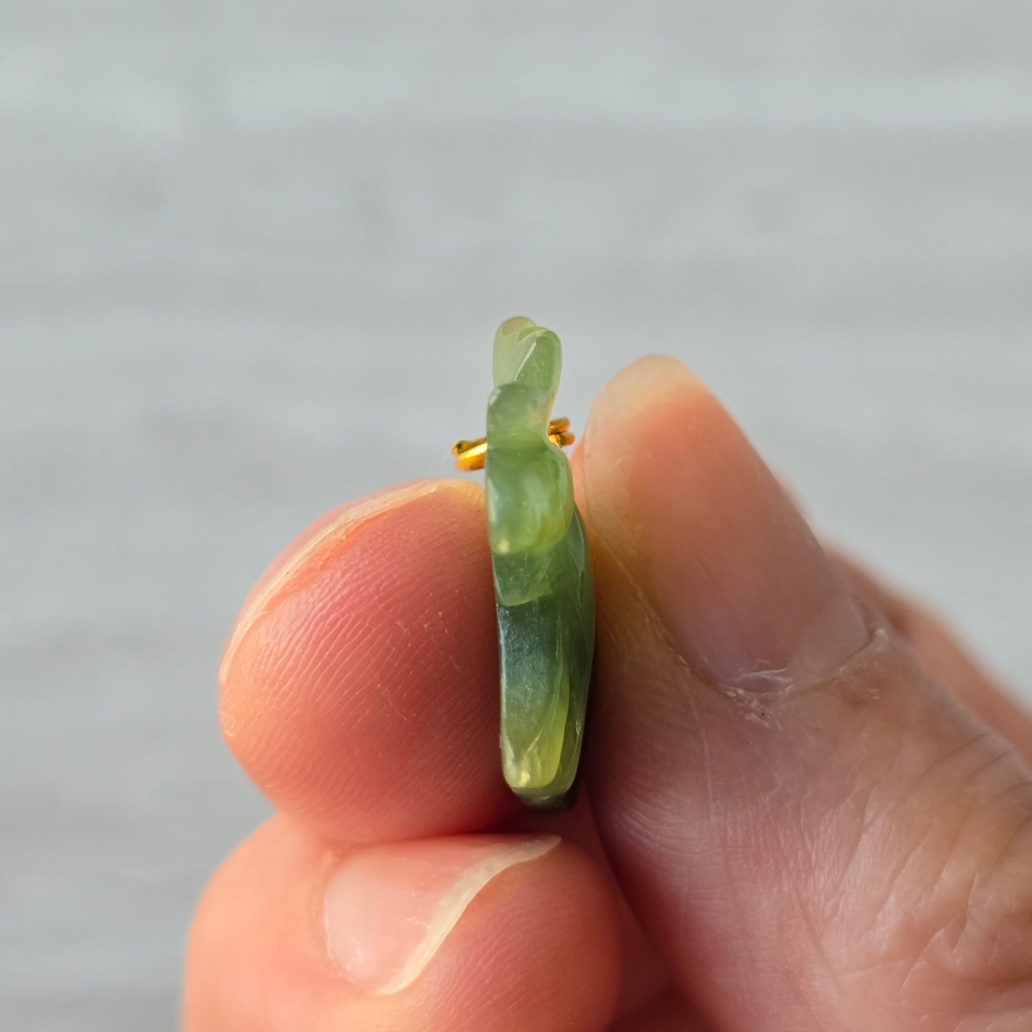 Hand-Carved Jade Moose Charm | Petite Animal Pendant for Jewelry | Animal Charms | Good Luck Charm