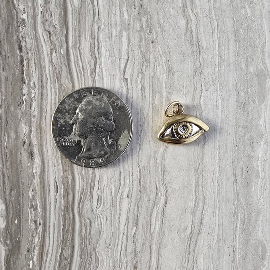 Silver and Gold evil Eye charm