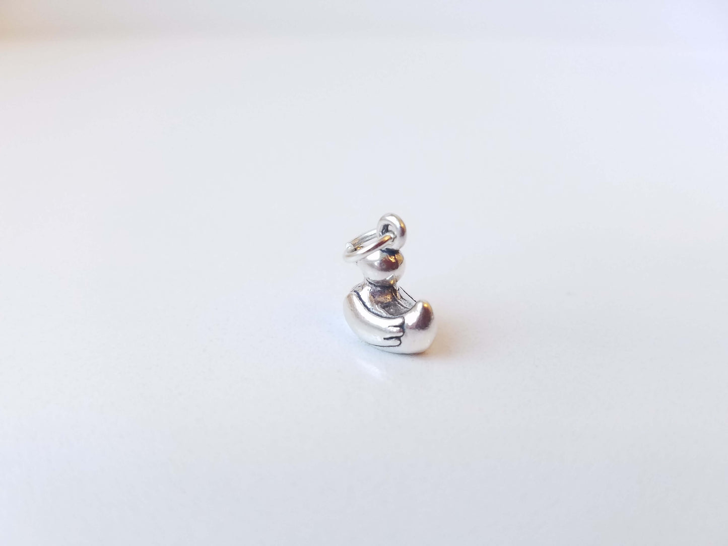 silver rubber ducky charm for necklaces and bracelets