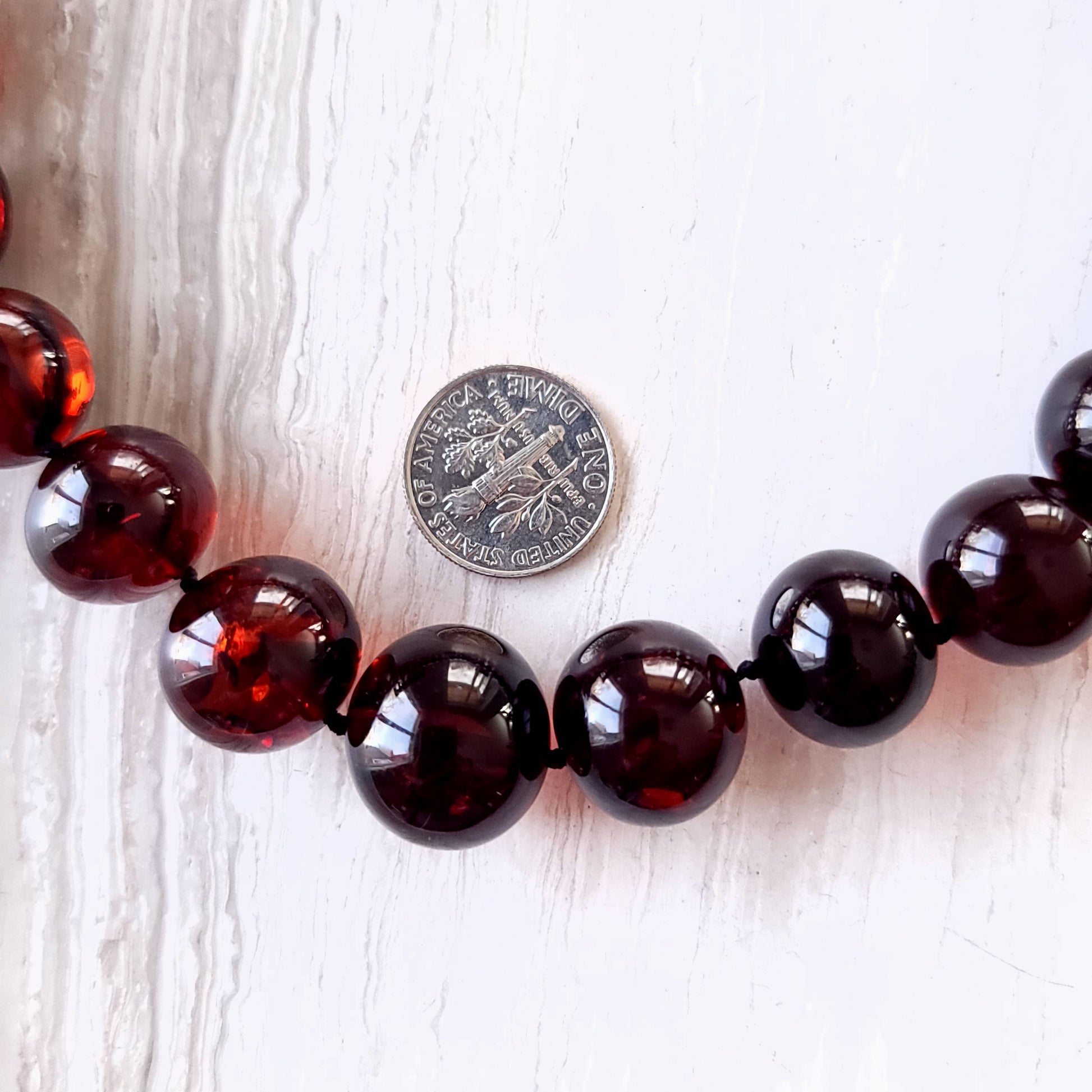 cherry amber necklace with hand crafted clasp