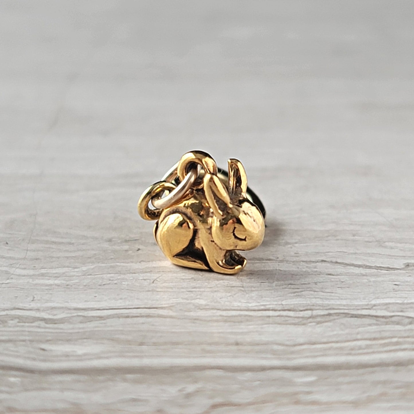 Gold Bunny Rabbit Bracelet Charm, fits European Style Bracelets