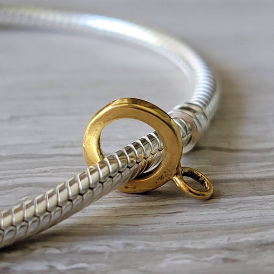 gold charm bead holder