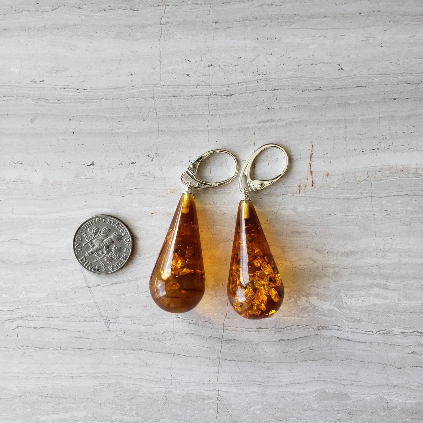 large baltic amber drop earrings
