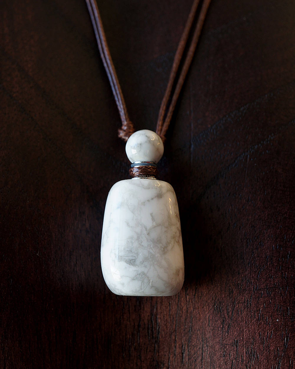 gemstone aromatherapy necklace white turquoise
