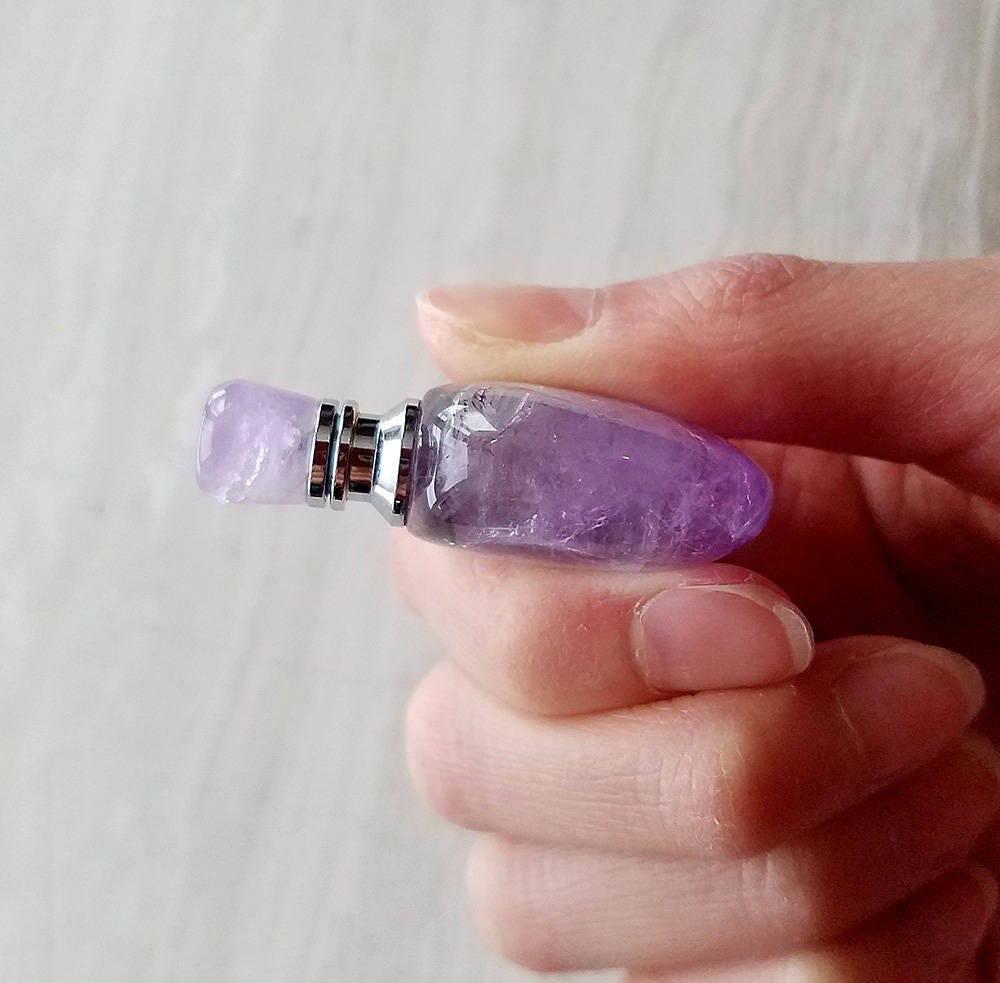 amethyst gem bottle pendant