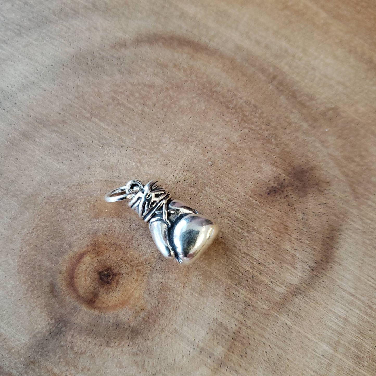 sterling silver boxing glove pendant