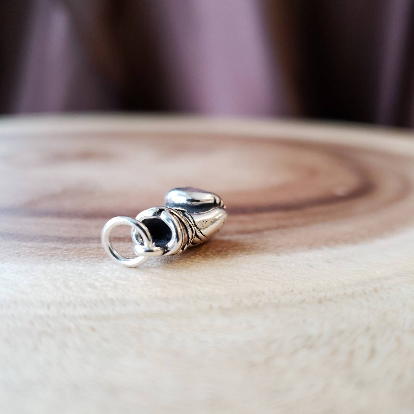 sterling silver boxing glove pendant