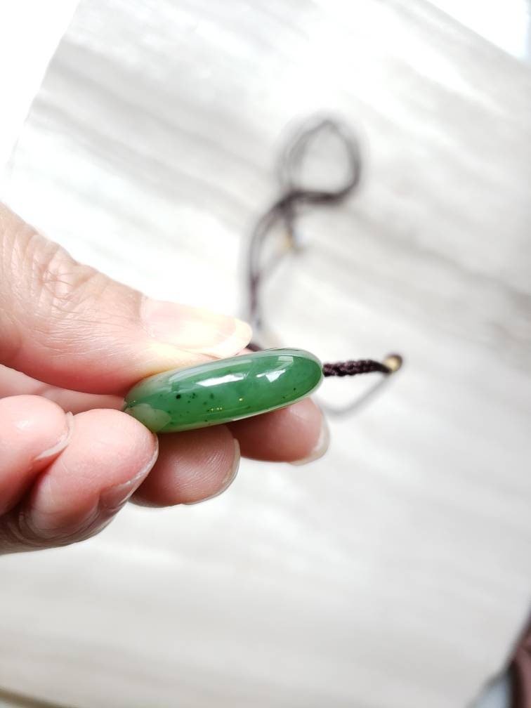 green Canadian jade pi necklace 