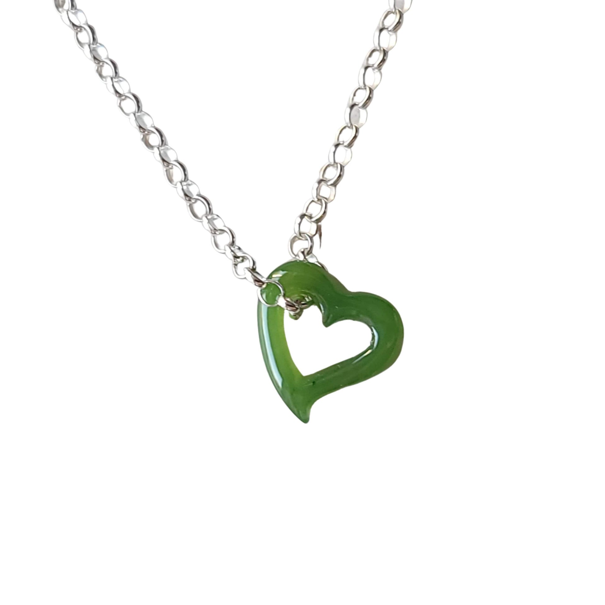 jade floating heart charm