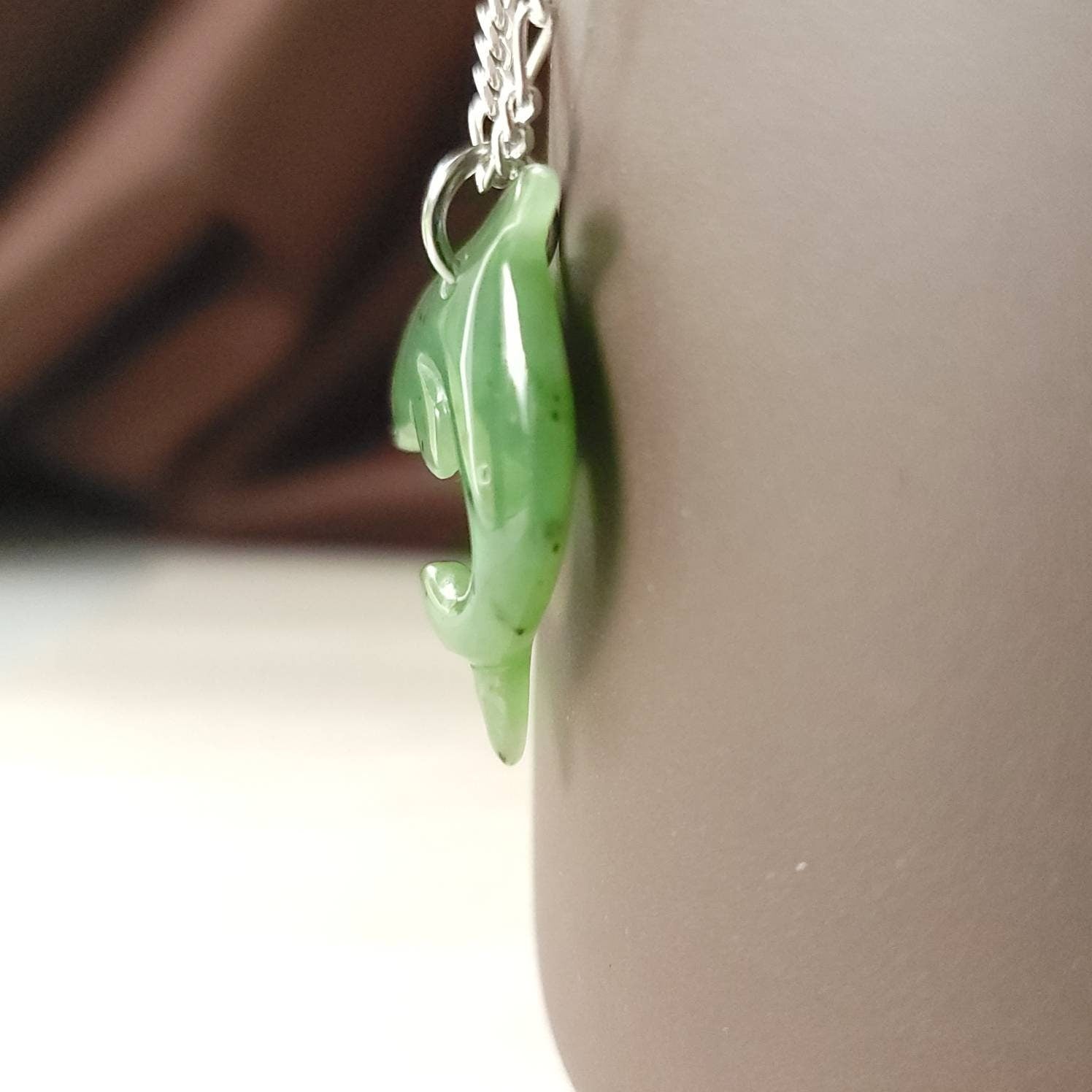 large jade dolphin pendant