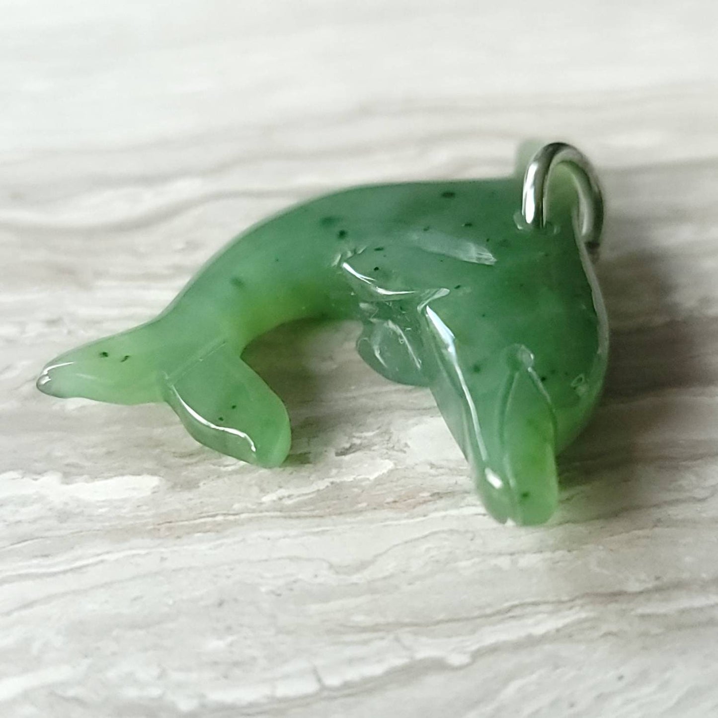 large jade dolphin pendant