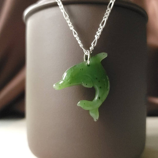 large jade dolphin pendant