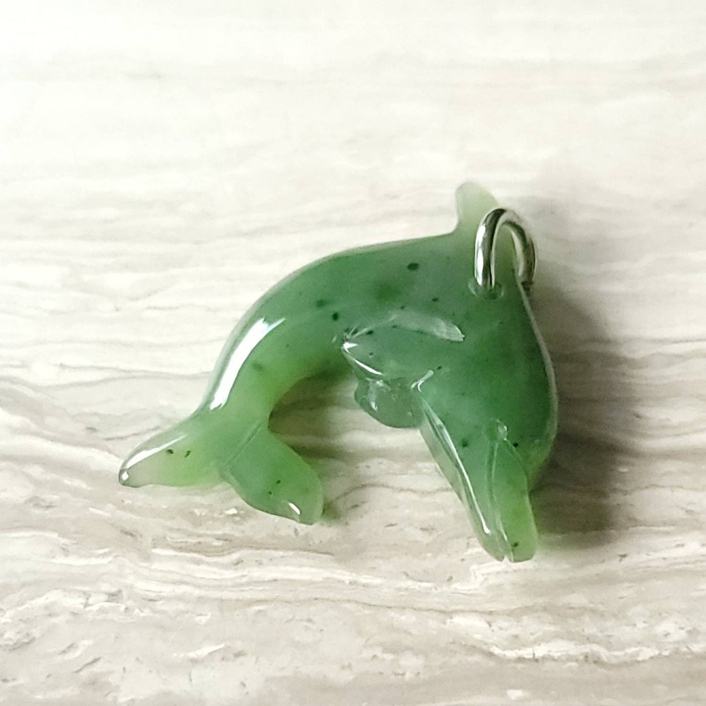 large jade dolphin pendant