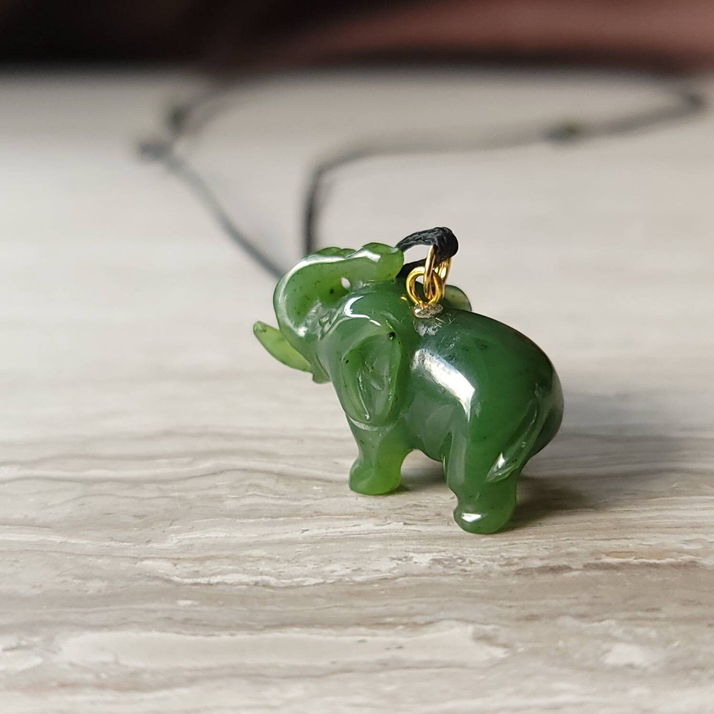 large jade elephant necklace
