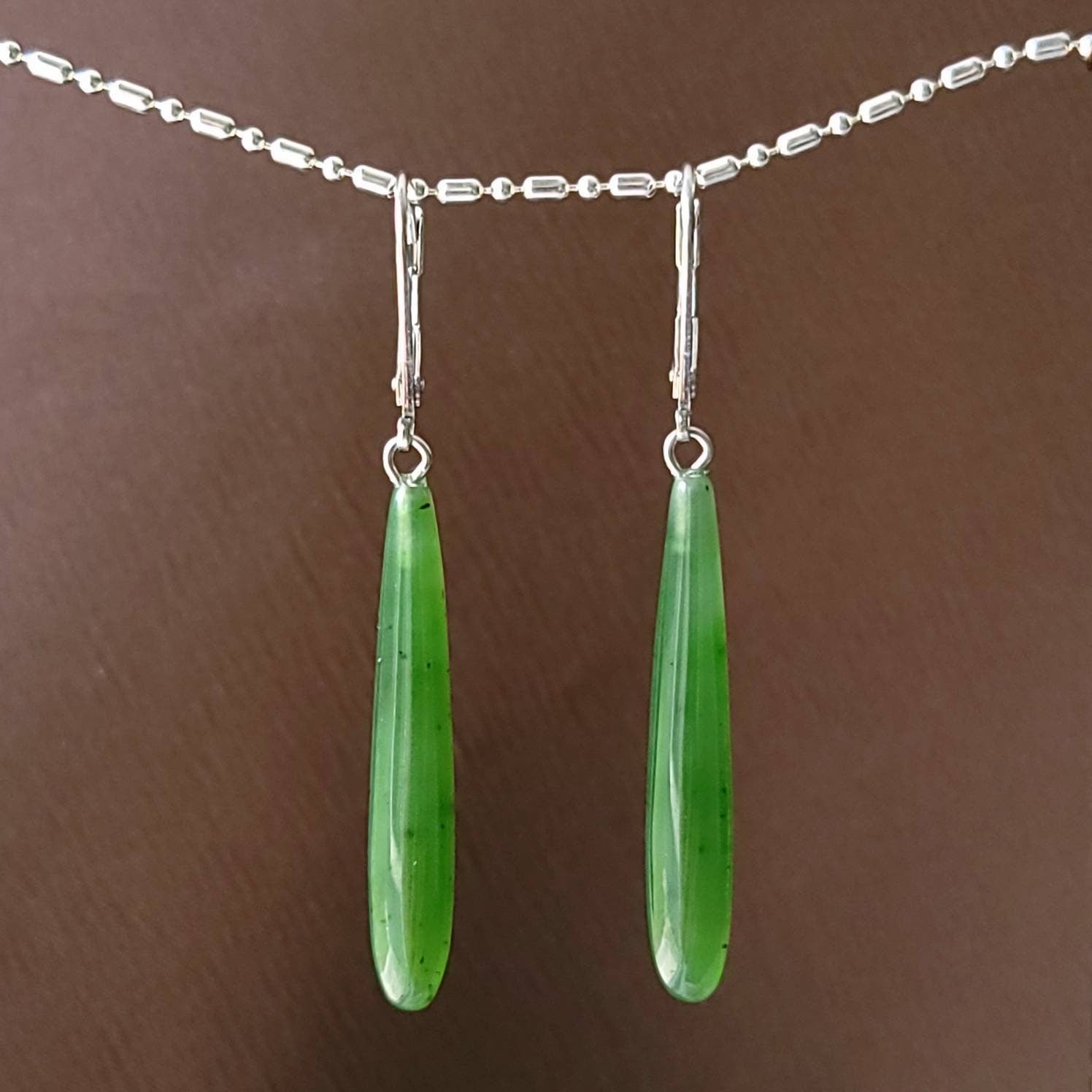 jade drop earrings