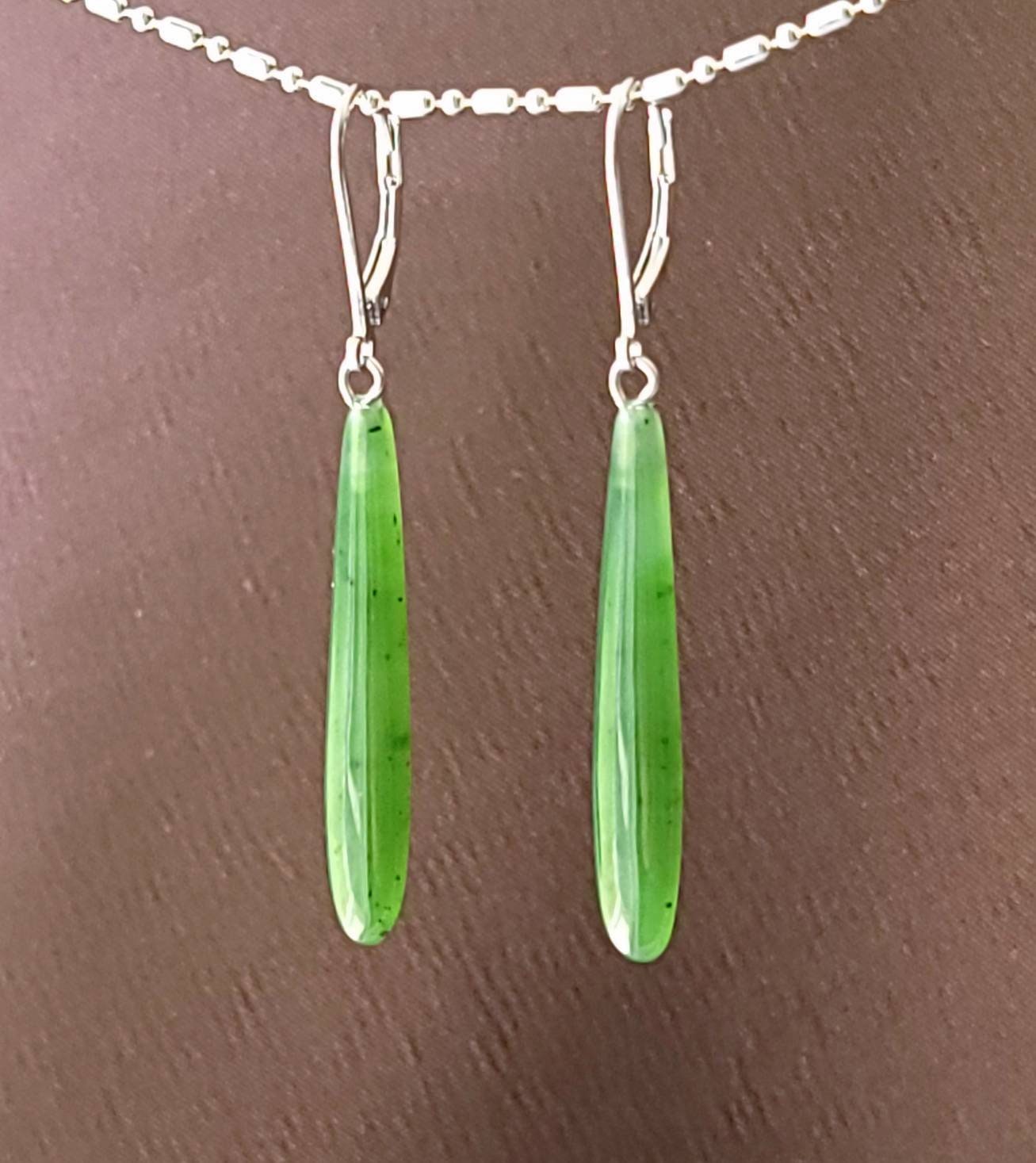 jade drop earrings