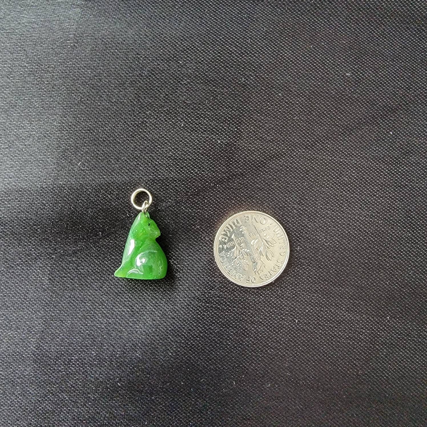 jade cat charm