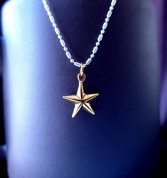 Gold Plated Star Charm,  Gold Star Pendant, Bracelet Charms, July 4th, Independence Day