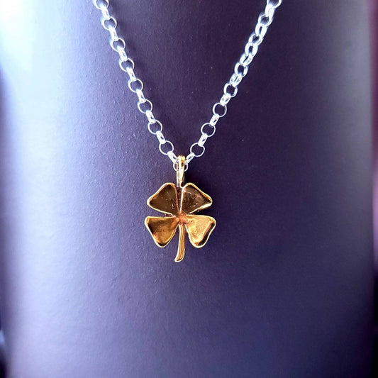 Gold clover charm pendant