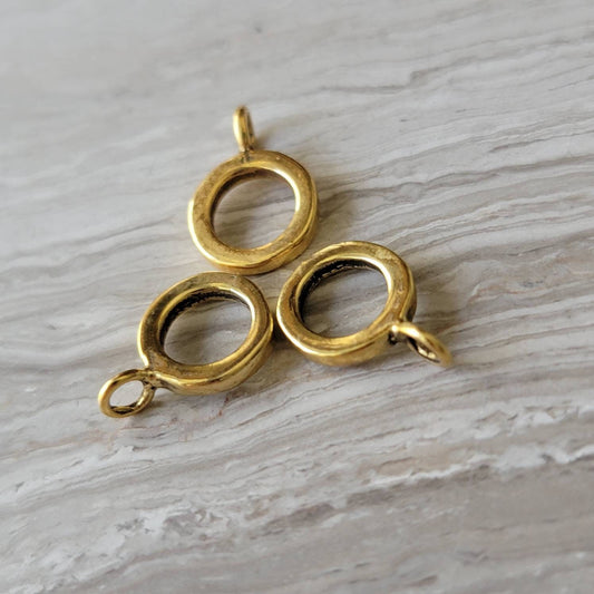 gold charm bead holder